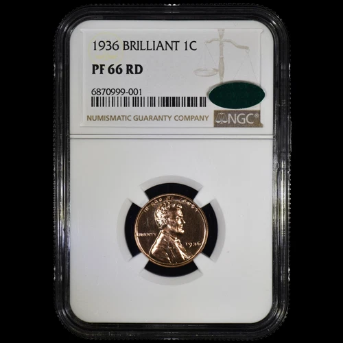 1936 PROOF LINCOLN WHEAT CENT ✪ NGC PF-66-RD CAC ✪ 1C COIN BRILLIANT ◢TRUSTED◣