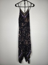 Free People XS Asymmetrical Boho Beaded Neckline Dress