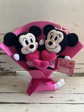 Disney Mickey Mouse  Minnie Plush Bouquet 12" Valentine's Day New with Tags