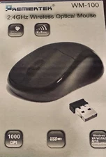 Premiertek Wireless USB Mouse WM-100 - Black