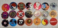 Vintage 90s POG Lot 26 Holo Slammer Disney Skull 8 Ball WPF
