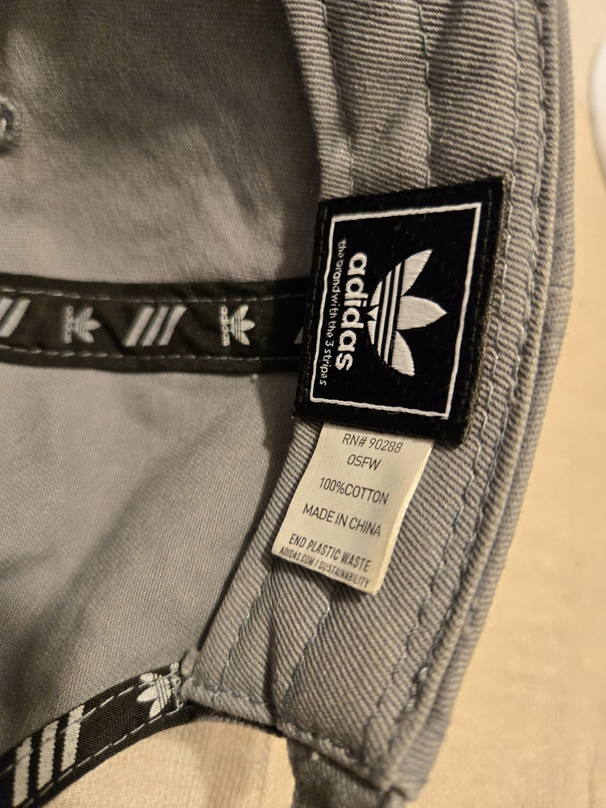 Adidas Baseball Cap Gray Adjustable Strapback Uni… - image 8