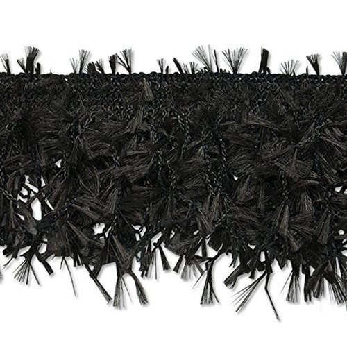 Expo International Jenny Hairy Gimp Fringe Trim | Black | (10 yard cut)