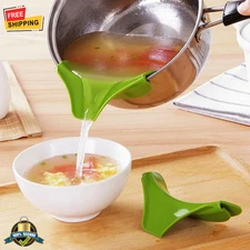 1 pc Kitchen Funnel Anti-Splash Edge Liquid Spout Anti-Spill Pouring Tool
