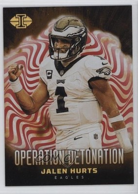 2023 Panini Illusions Operation Detonation Red /75 Jalen Hurts #6 0rd2