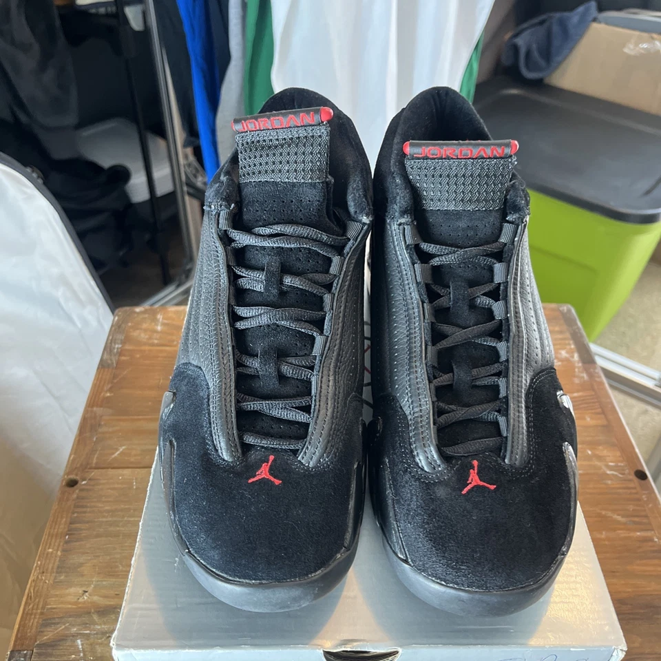 Talla 9.5 - Air Jordan 14 Retro 2005 Last Shot XIV OG BRED Nike Zoom Max 1 Foto 2 de 4