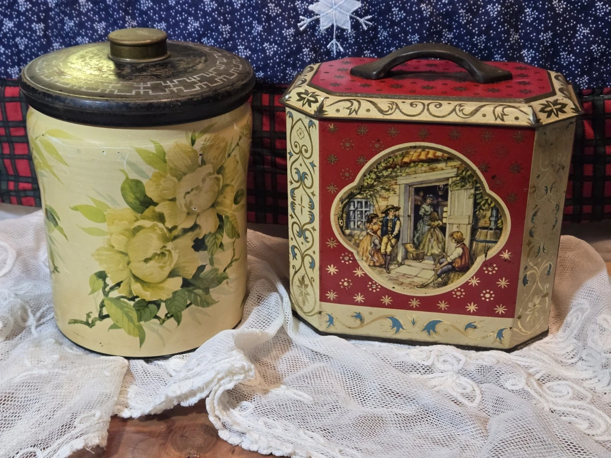 25+ Vintage Tin Canister Set In Collectible Metal Kitchen