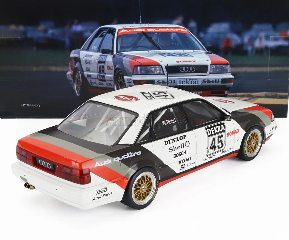 MODELLINO AUTO STATICO DIECAST WERK83 AUDI QUATTRO DTM 1990 ROHRL SCALA 1/18 - Immagine 2 di 4