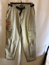 Vtg Wear1First Mens Baggy Cargo Pants Utilty Khaki 34x30 3096