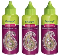 Fevicryl Fabric Glue 80ml For mirror Work & Design Clothes - Pack of 3 Free Ship