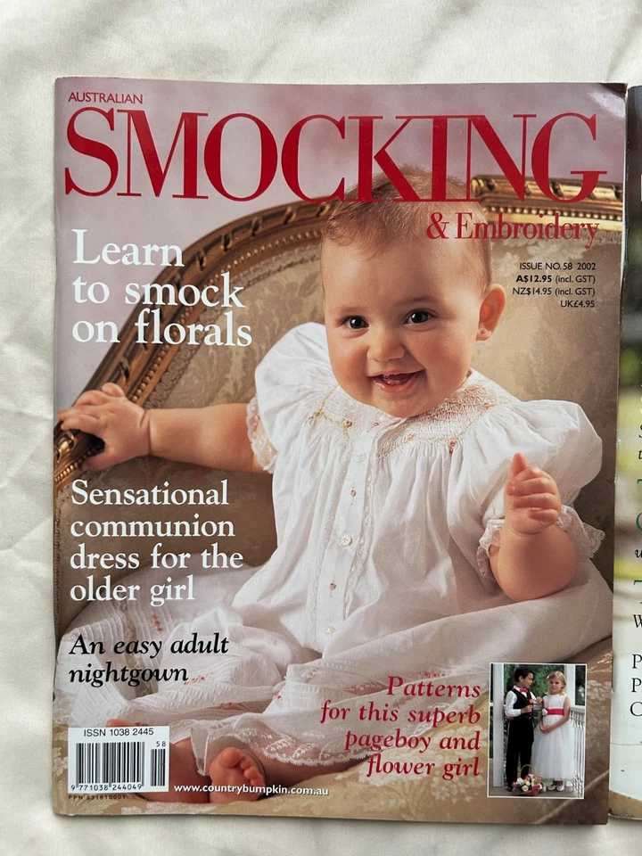 Australian Smocking & Embroidery Magazine 3-lot w/patterns- Like New - Image 2 of 4