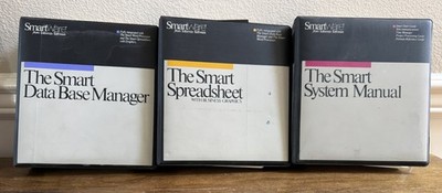 SMARTWARE SMART SPREADSHEET DATABASE MANAGER WORD PROCESSOR BOOKS LOT OF 3