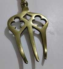 Vintage English Brass Greyhound Toasting Fork &ndash; 19" Fireside Kitchenalia Rare