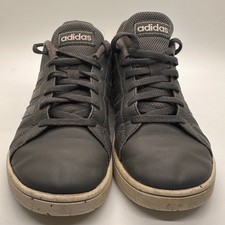 Adidas Grand Court Gray Silver Stripe Low Top Sneakers Youth Size 2