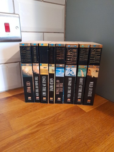 8x Wilbur Smith Book Set Ted Smart , Cry Wolf, Gold Mine, Eagle In The Sky Etc - Picture 1 of 13