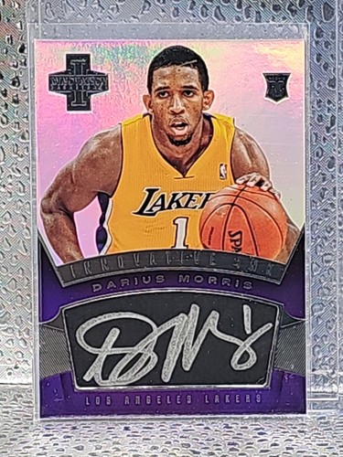 Tarjeta autógrafa automática Innovation Darius Morris Rookie 2013 #17 LAKERS MICHIGAN SP - Imagen 1 de 2