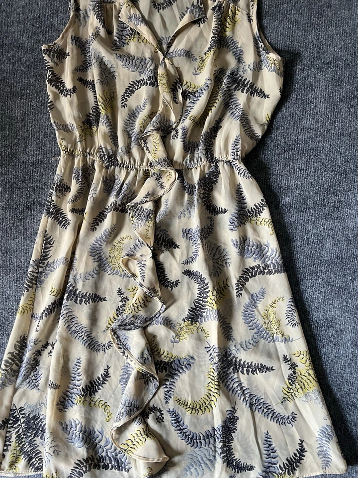 Vestido midi para mujer New Directions transparente sin forro volantes en la parte delantera talla 16 ligero Foto 2 de 4