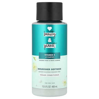 Vegan Conditioner, Vitamin E + Complex, Coconut Milk & White Jasmine, for Curly