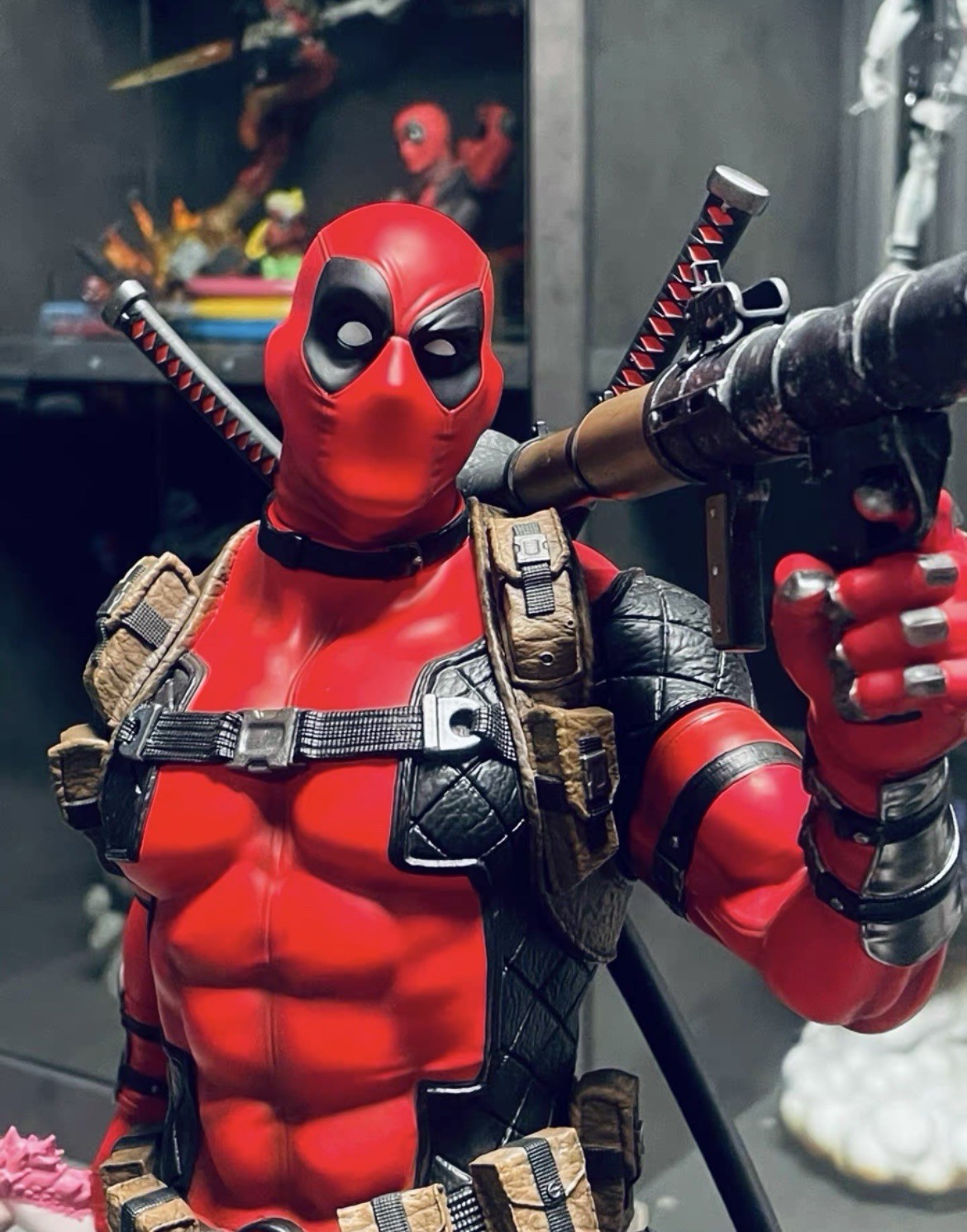 Custom 1/4 Scale Deadpool Red Suit Statue by MadX