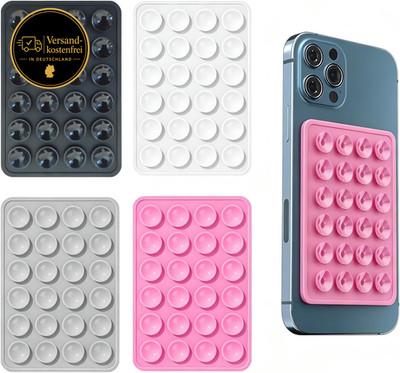 4Er Pack Silikon Handy-Saughalter, Selbstklebende Anti-Rutsch Smartphone Pads Fü