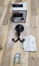 Delta Chamberlain Double Towel Hook Bath Hardware Matte Black App. 3x3x3