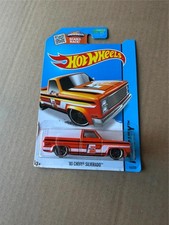 Hot Wheels 83 Chevy Silverado Orange W/Fram Tampos 2015 HW City E6