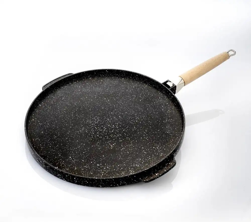 Bistecchiera Piastra 36 cm Alluminio Antiaderente Double Face Professionale