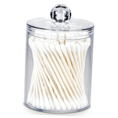  Qtip Dispenser Apothecary Jars Bathroom - Qtip Holder Storage Clear 1Pcs
