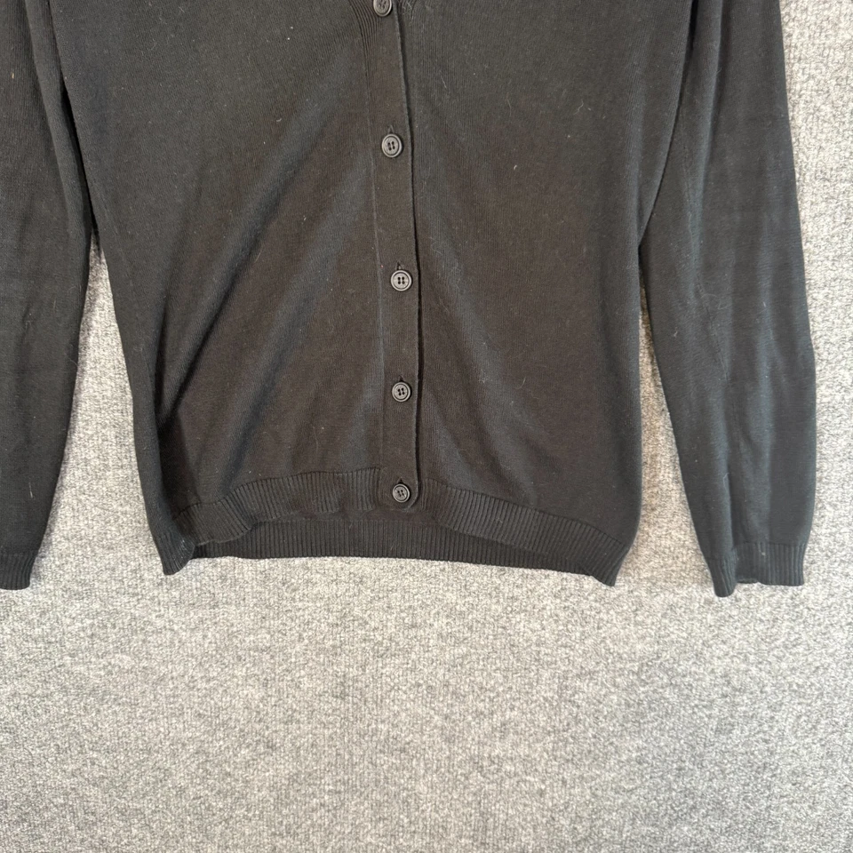 Suéter Lacoste Mujer 36 Negro Pequeño Gris Cárdigan Botón Delantero Dinero Antiguo Foto 2 de 4