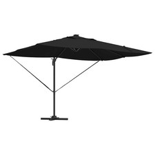 Parasol déporté moderne inclinable extérieur jardin 352 x 251 x 265 cm en polye