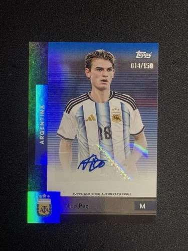 Lot 2- 1x Nico Paz Autograph /150 - 1x /199 - Topps Team Set Argentina 2026