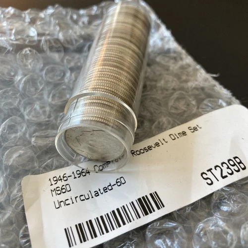 Complete Set of Silver Roosevelt Dimes 1946-1964 UNCIRCULATED