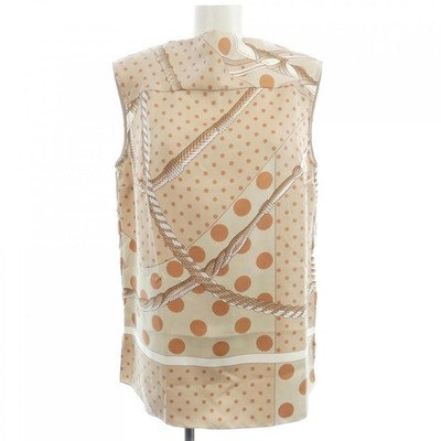 Authentic Hermès CLIC-CLAC A POIS *17-7600 Twill Reine Top #241-003-959-7729