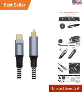 180cm USB-C to SPDIF Toslink Male Cable for High-Definition Audio Transmission