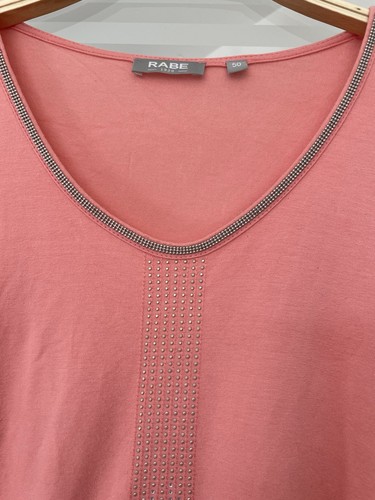 W Neu Rabe Shirt Stretch T-Shirt Metall Applikation Schmetterling 50 XXXL Pulli - Bild 5 von 24