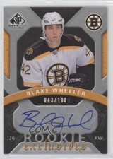 2008 SP Game Used Edition Rookie Exclusives 43/100 Blake Wheeler #RE-BW Auto n1u