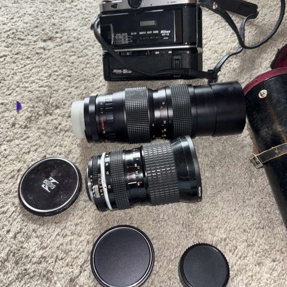 Nikon MF-12 with Multiple Lenses and Case - Image 4 of 4