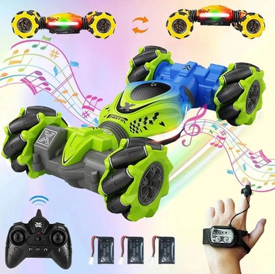 4WD Gesture Sensing RC Stunt Car 360° Rotating Drift Vehicle LED Toys for Kids