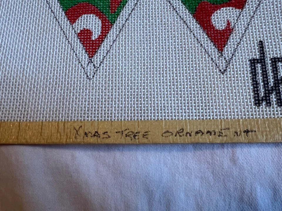 3-D Christmas ornament needlepoint canvas by Dena VTG New, 15+ mesh - Image 3 of 4