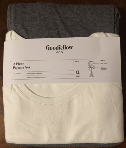 Men's XL (44/46) Knit 2 Piece Pajama Set - True White - Goodfellow & Co