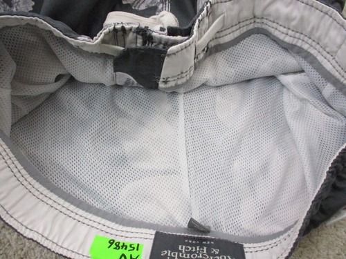 Abercrombie & Fitch Swim Trunks Men Large Gray White Floral Tuggers Bathing Suit - Picture 7 of 12