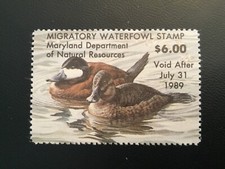 ICOLLECTZONE  US 1988 MD15 Single Duck Stamp VF NH
