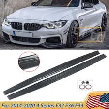 Carbon Style For 14-2020 BMW F32 F33 F36 4 Series Side Skirt Extension Splitter