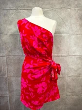 SheIn Women's Pink Cold Shoulders Floral Dress Size 8 / 10