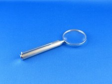 Kleine Vintage Lupe / Taschenlupe mit Clip, Griff - Silber 925 (10,3cm, &Oslash; 3,7cm)