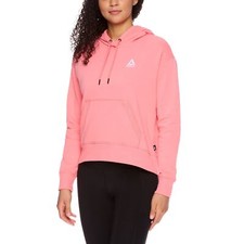 Reebok Women's Renew Cropped Hoodie with Front Pocket, Strawberry Ice, XS 0-2