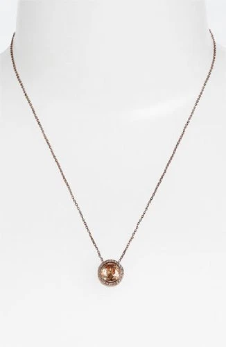 NUOVA CATENA MICHAEL KORS TONO ORO ROSA + COLLANA CIONDOLO CRISTALLO TONDO MKJ2042 + ETICHETTA