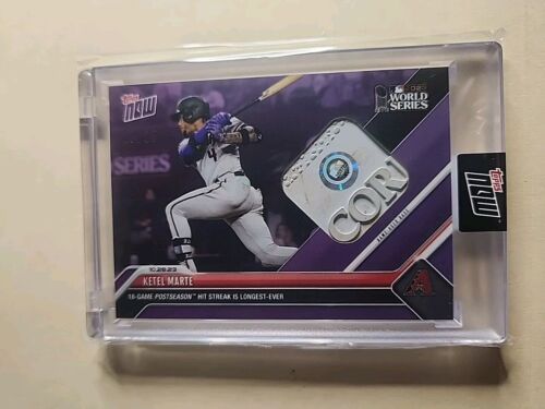 KETEL MARTE BASE RELIC /25 2023 Topps Now #1055D WORLD SERIES HIT STREAK D-BACKS