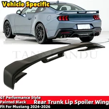 For Ford Mustang 2024-2026 GT Performance Rear Trunk Spoiler Wing Gloss Black