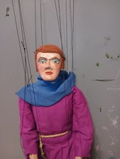 Antique Cole Marionette Folk Art Professional String Puppet
